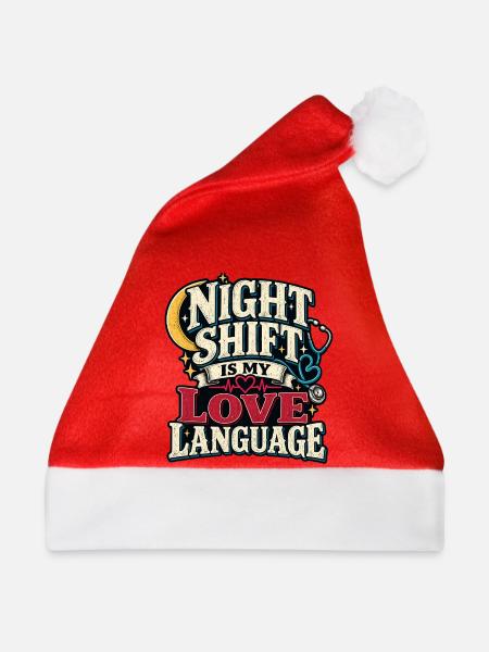 Night Shift Nurse - Weihnachtsmütze - Rot