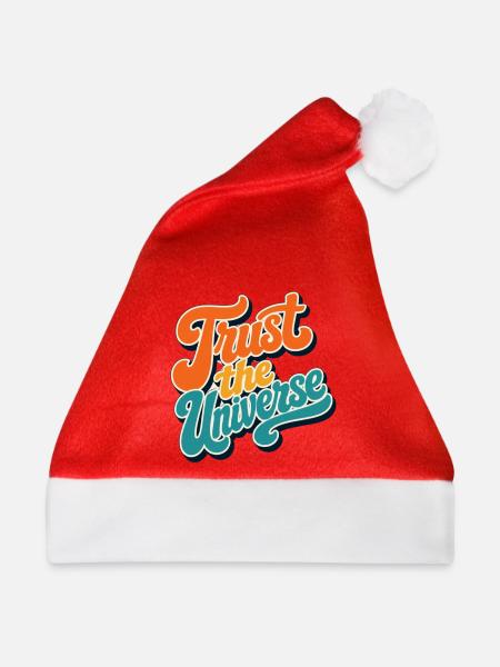 Vertraue dem Universum - Weihnachtsmütze - Rot - Vorne