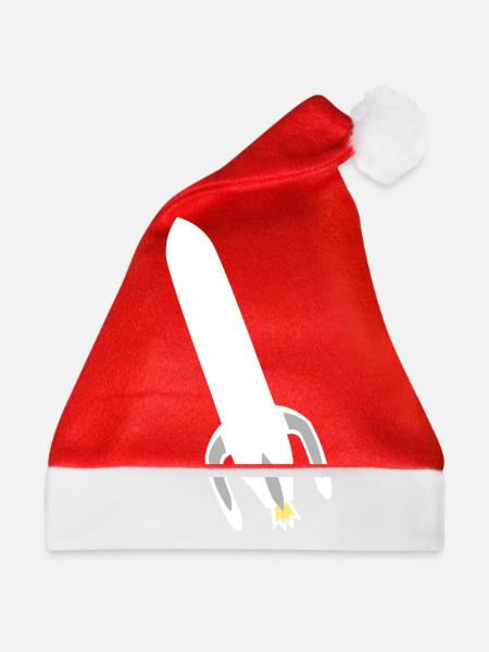 Raumschiff - Weihnachtsmütze - Rot - Vorne