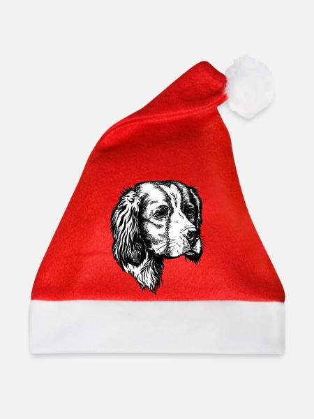 IRW Setter Portrait - Weihnachtsmütze - Rot