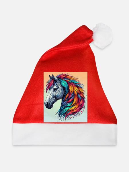 Pferd - Weihnachtsmütze - Rot