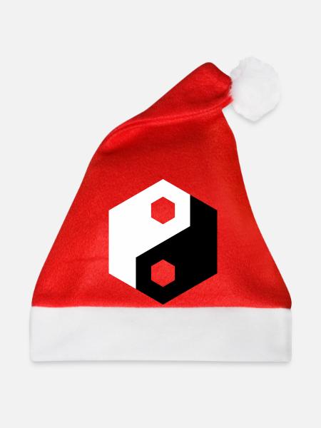 Hex-Ausschnitt Yin Yang - Weihnachtsmütze - Rot - Vorne