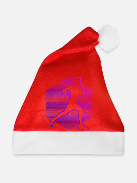 Geschenkidee für einen Running mit Running - Weihnachtsmütze - Rot