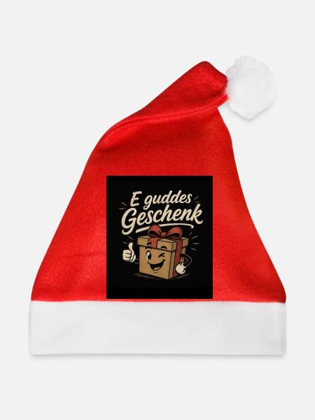 Geschenk T-Shirt - Weihnachtsmütze - Rot