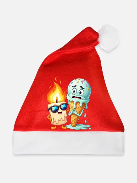 Flammenfreund Eiscreme Duo - Weihnachtsmütze - Rot