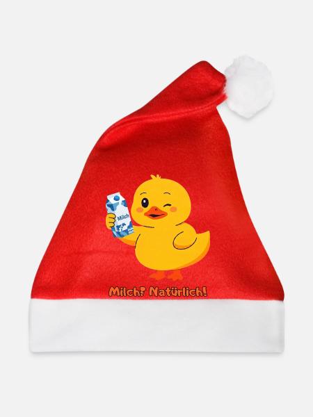 Ente Milch Natuerlich - Weihnachtsmütze - Rot