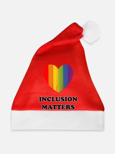 Inklusion zählt, Rainbow - Weihnachtsmütze - Rot