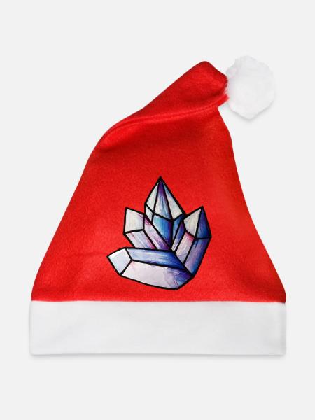 Prismatisches Kristallcluster - Weihnachtsmütze - Rot