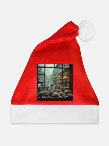 Snowy Window Bäckerei Gebäck - Weihnachtsmütze - Rot