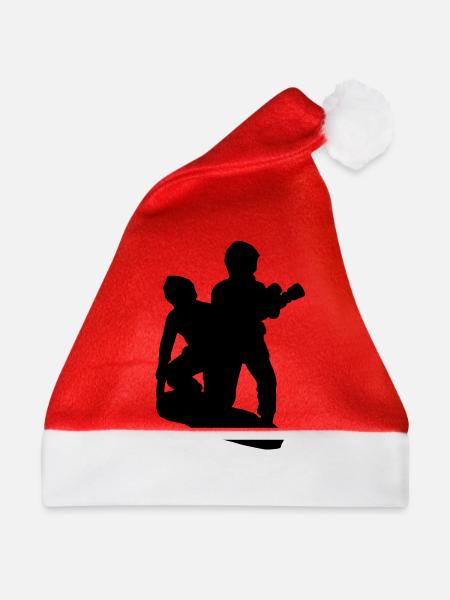 binomial Feuerwehrmann Angriff - Weihnachtsmütze - Rot