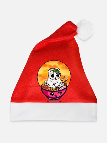 Ramen kitty - Weihnachtsmütze - Rot