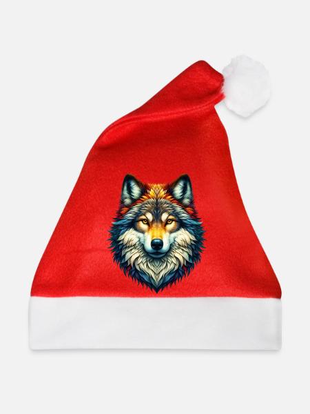 Wolf - Weihnachtsmütze - Rot