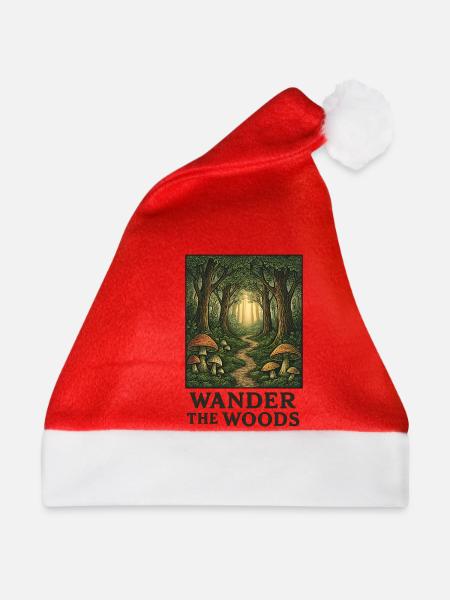 Waldpfad der Wanderer - Weihnachtsmütze - Rot
