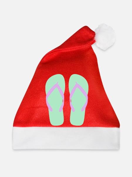 Mint Flip-Flops Lavendelriemen - Weihnachtsmütze - Rot