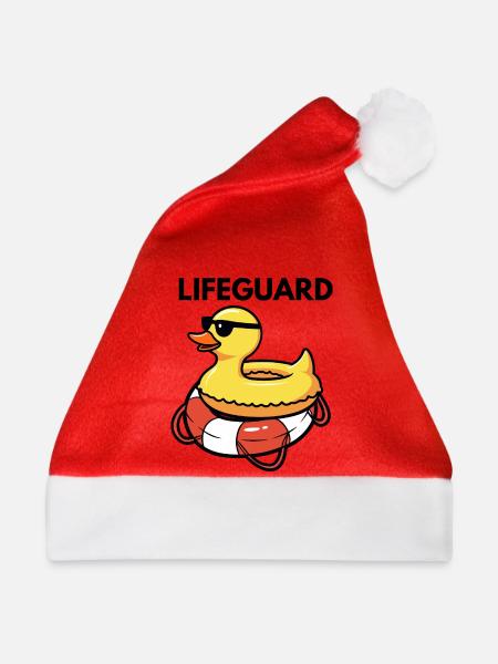 Entchen-Rettungsschwimmer-Boje Humor Summer Cool - Weihnachtsmütze - Rot