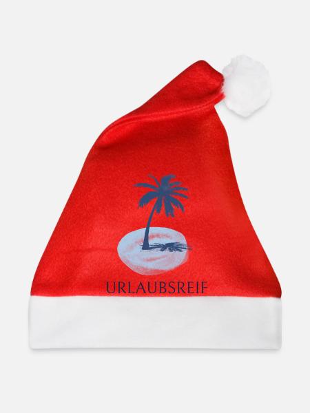 Palmeninsel Urlaubsdesign - Urlaubsreif - Weihnachtsmütze - Rot