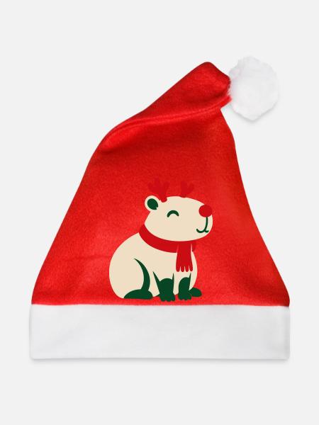 Rentier Rote Nase Clipart - Weihnachtsmütze - Rot