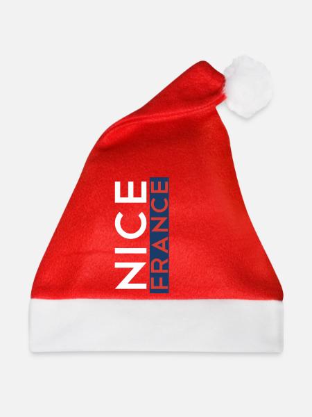 Nizza Frankreich Nice France - Weihnachtsmütze - Rot - Vorne