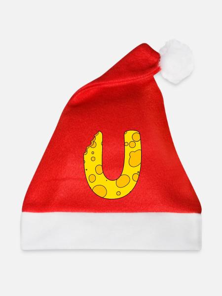 Buchstabe U - Weihnachtsmütze - Rot
