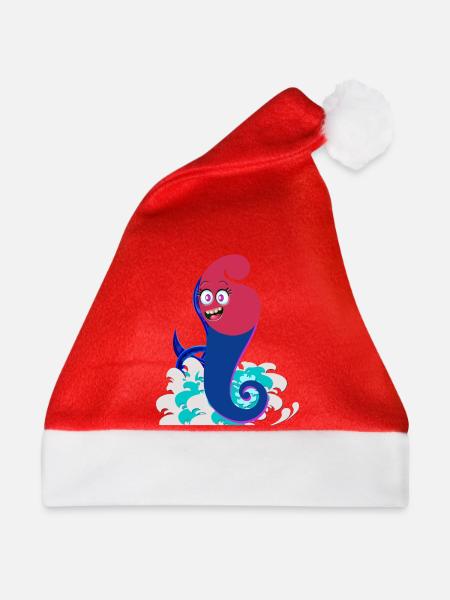 Surf-Spiral-Geist - Weihnachtsmütze - Rot - Vorne