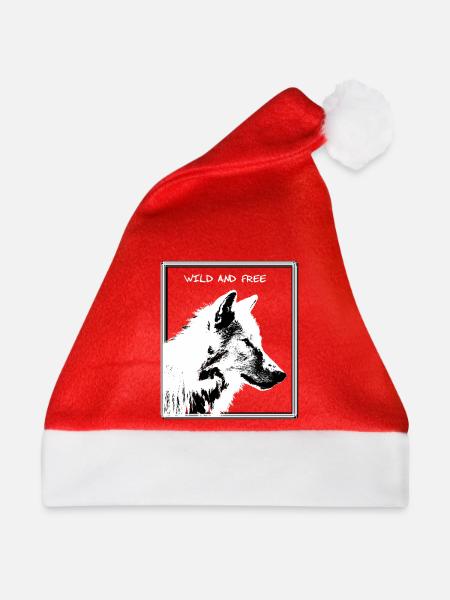 Wolf - Weihnachtsmütze - Rot