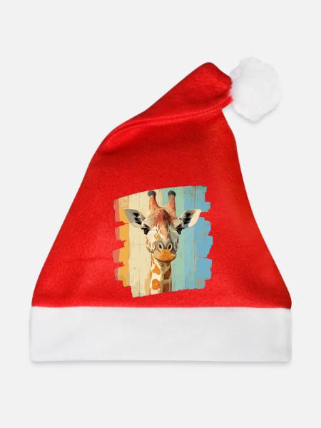 Giraffe - Weihnachtsmütze - Rot