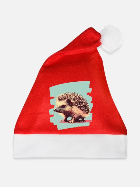 Igel - Weihnachtsmütze - Rot