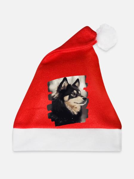 Finnischer Lapphund - Weihnachtsmütze - Rot
