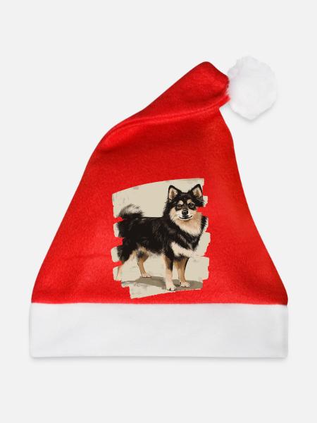 Finnischer Lapphund - Weihnachtsmütze - Rot