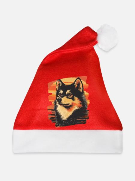 Finnischer Lapphund - Weihnachtsmütze - Rot