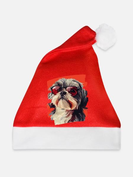 Shih Tzu - Weihnachtsmütze - Rot