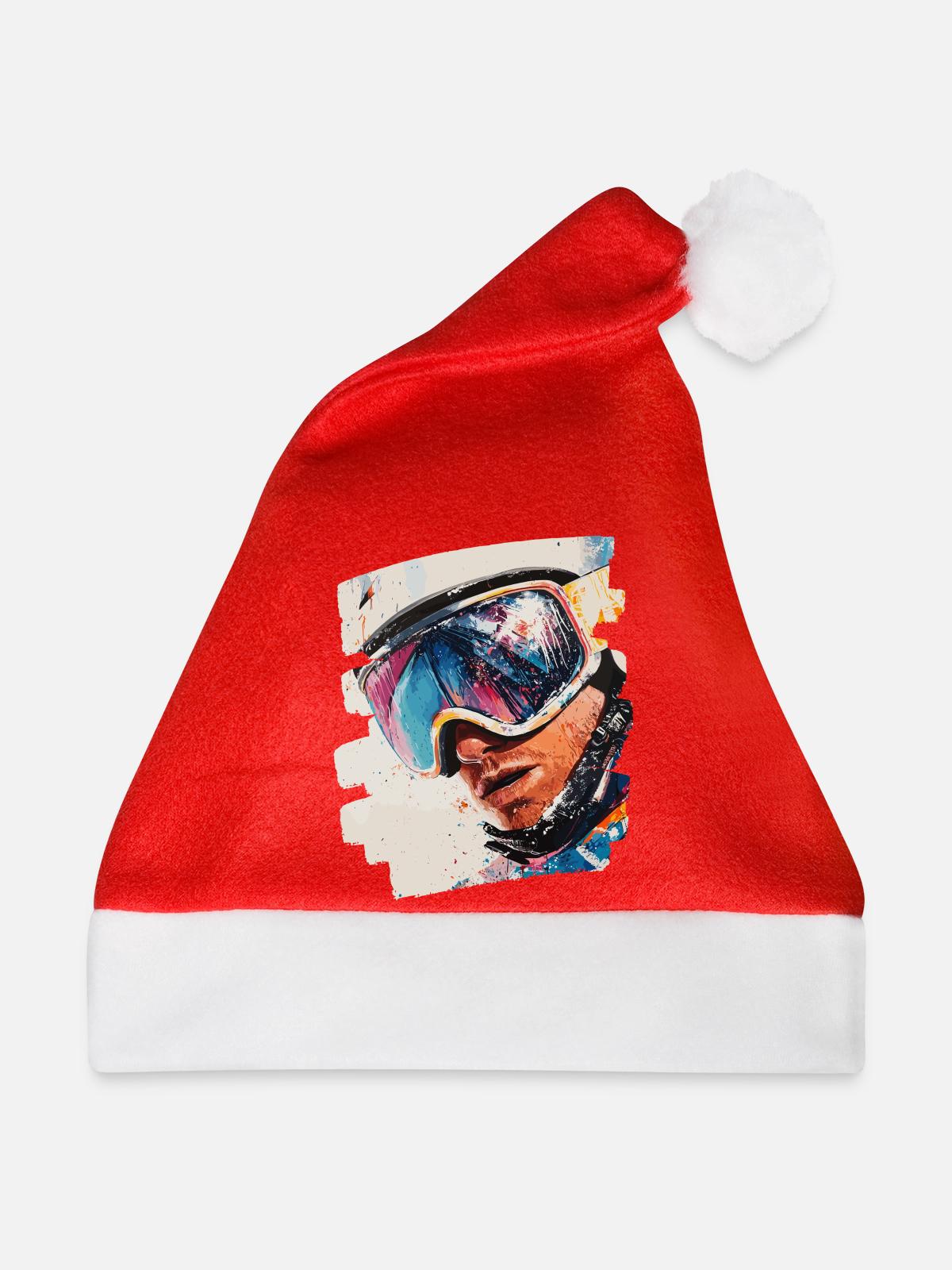 Snowboarder Pulverschnee - Weihnachtsmütze - Rot - Vorne