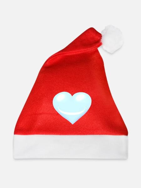 Herz Herzen Emotion Gesicht - Weihnachtsmütze - Rot