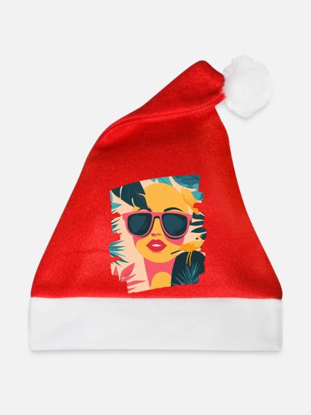 Sommer Retro - Weihnachtsmütze - Rot