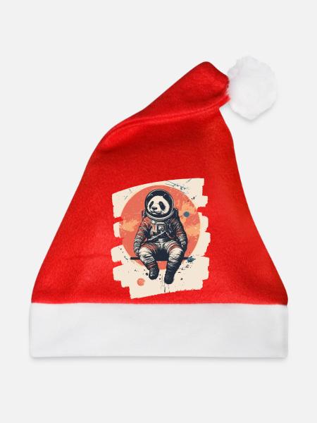 Panda Astronaut - Weihnachtsmütze - Rot