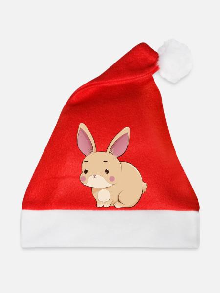 Hase - Weihnachtsmütze - Rot