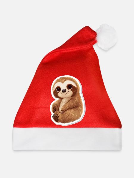 Faultier - Weihnachtsmütze - Rot