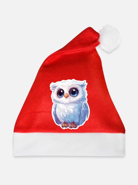 Eule - Weihnachtsmütze - Rot - Vorne