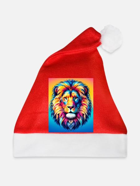 Löwe - Weihnachtsmütze - Rot
