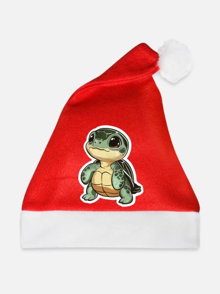 Schildkröte - Weihnachtsmütze - Rot
