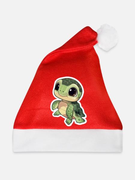 Schildkröte - Weihnachtsmütze - Rot