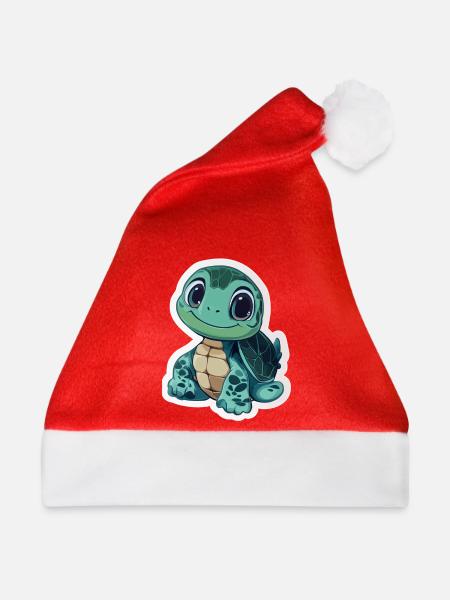 Schildkröte - Weihnachtsmütze - Rot