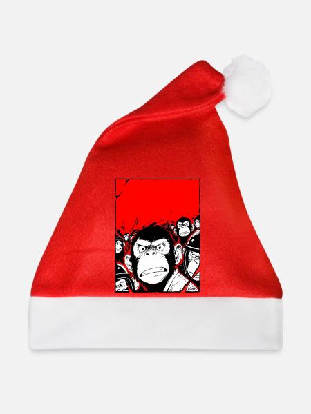 Affen Rebellion - Weihnachtsmütze - Rot