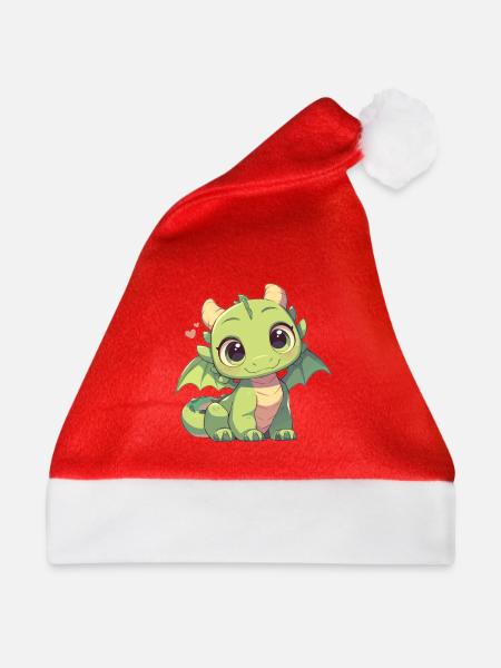 Drachen Drache - Weihnachtsmütze - Rot
