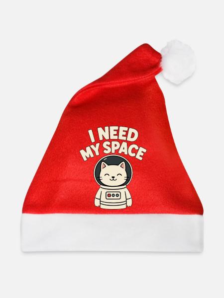 Kätzchen im Astronautenanzug - Weihnachtsmütze - Rot