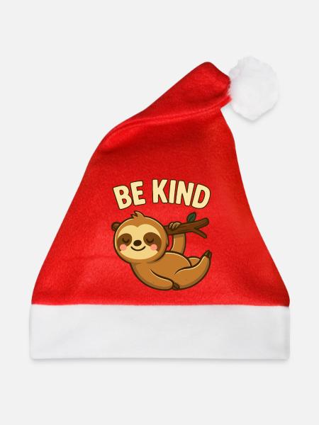 Niedlicher Faultier Freundschaftsdesign - Weihnachtsmütze - Rot
