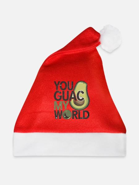 Avocado-Wortspiel, lustiger Essensliebhaber - Weihnachtsmütze - Rot