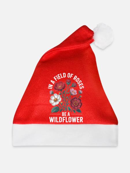 Wildblumen Design - Weihnachtsmütze - Rot