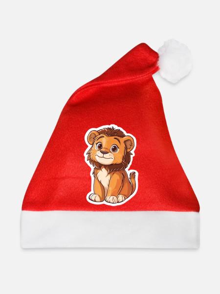Löwe - Weihnachtsmütze - Rot