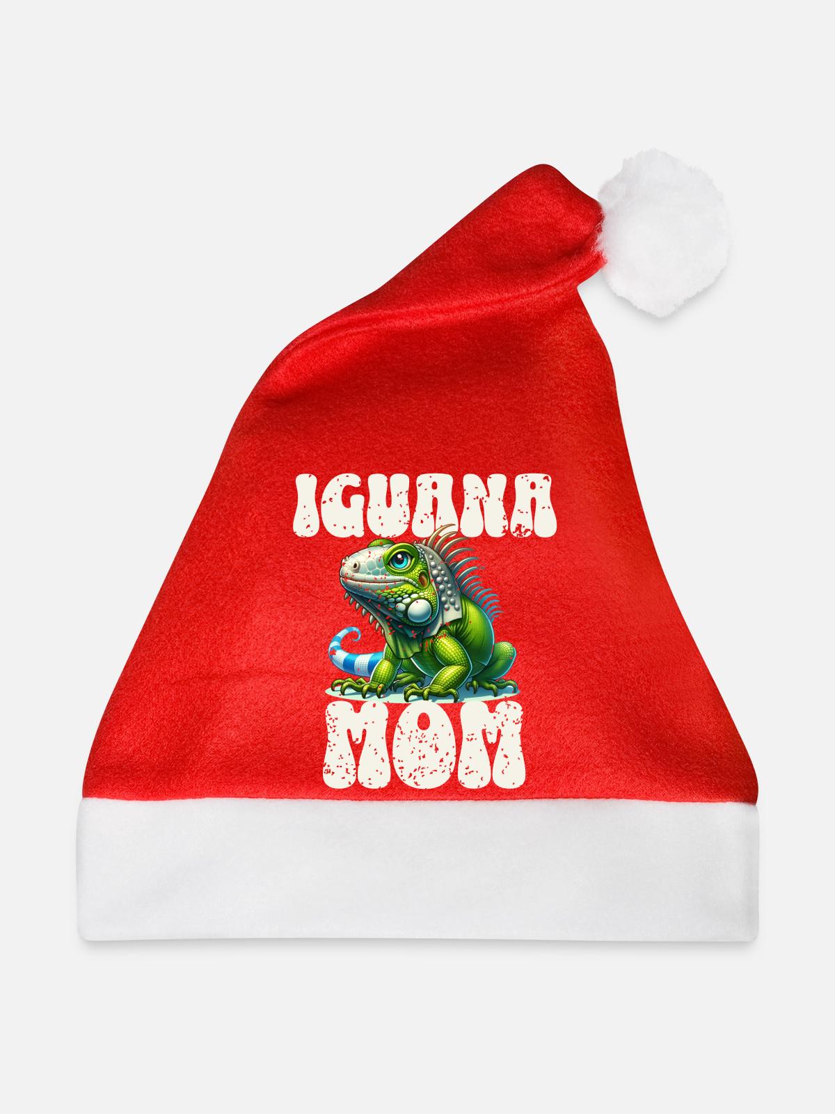 Leguan - Weihnachtsmütze - Rot - Vorne